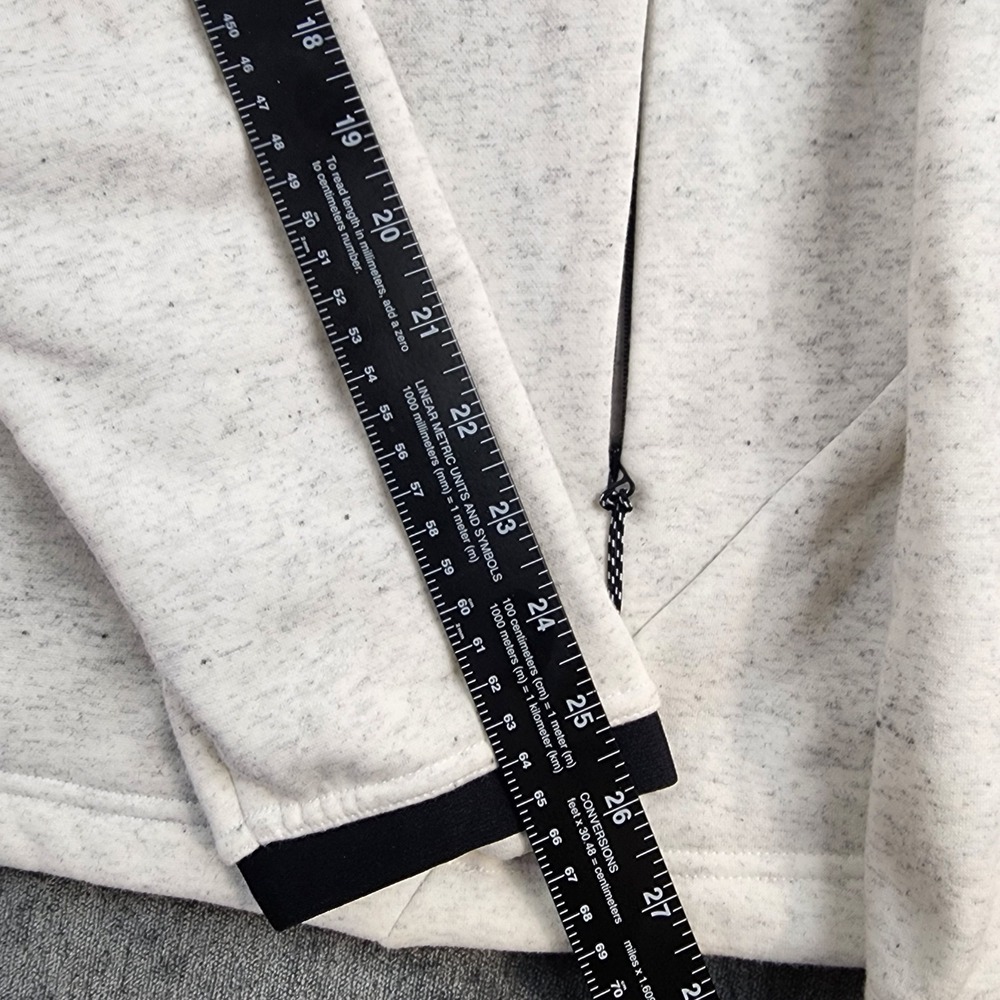 FLX Hoodie Recycled Polyester Blend Mens Large White Speckled Active Outdoor - Picture 6 of 13